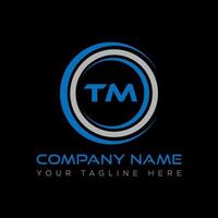 TM letter logo creative design. TM unique design. vector