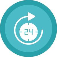 24 Hours Vector Icon Design