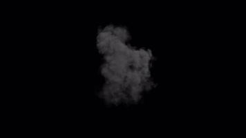 Boden Feuer und Rauch Explosion isoliert auf schwarz Hintergrund mit Alpha Kanal. Mittel Schuss