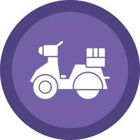 Delivery Scooter Vector Icon Design