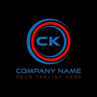 CK letter logo creative design. CK unique design. vector