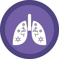 diseño de icono de vector de infección de pulmones