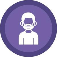 Man Wearing Mask Vector Icon Design
