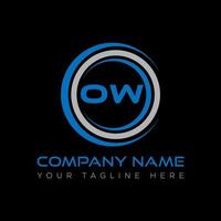 OW letter logo creative design. OW unique design. vector