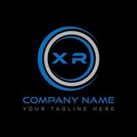XR letter logo creative design. XR unique design. vector
