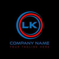 LK letter logo creative design. LK unique design. vector