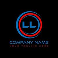 LL letter logo creative design. LL unique design. vector