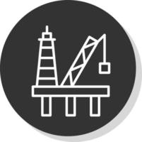 Oil Platform Vector Icon Design