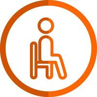 Sitting Vector Icon Design