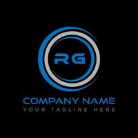rg letra logo creativo diseño. rg único diseño. vector