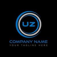 UZ letter logo creative design. UZ unique design. vector