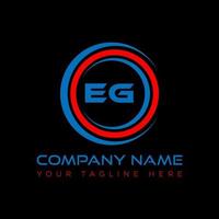EG letter logo creative design. EG unique design. vector
