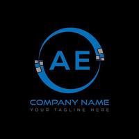 AE letter logo creative design. AE unique design. vector