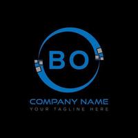 BO letter logo creative design. BO unique design. vector
