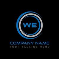 WE letter logo creative design. WE unique design. vector