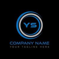 YS letter logo creative design. YS unique design. vector