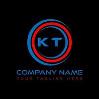 KT letter logo creative design. KT unique design. vector