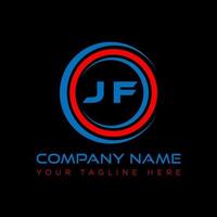 JF letter logo creative design. JF unique design. vector