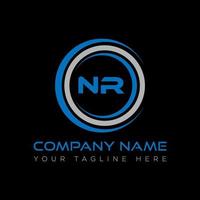 NR letter logo creative design. NR unique design. vector