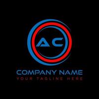 AC letter logo creative design. AC unique design. vector