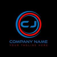 CJ letter logo creative design. CJ unique design. vector