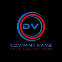 DV letter logo creative design. DV unique design. vector