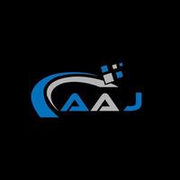 AAJ letter logo creative design. AAJ unique design. vector