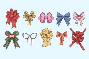 Colorful bows vector collection for Christmas gifts