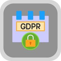 diseño de icono de vector de complemento gdpr