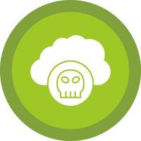 Infected Cloud Vector Icon Design