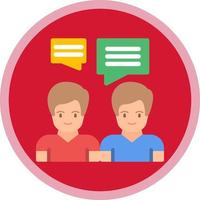 Face To Face Conversation Vector Icon Design