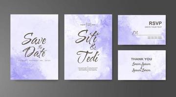 Wedding invitation with abstract watercolor background vector