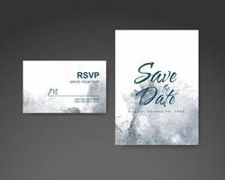 Wedding invitation with abstract watercolor background vector