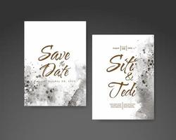 Wedding invitation with abstract watercolor background vector