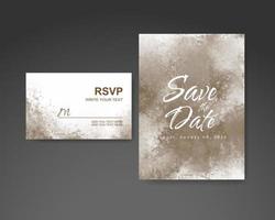 Wedding invitation with abstract watercolor background vector