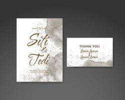 Wedding invitation with abstract watercolor background vector