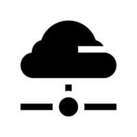 icono de computación en la nube para su sitio web, móvil, presentación y diseño de logotipo. vector