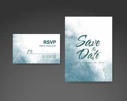 Wedding invitation with abstract watercolor background vector