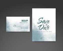 Wedding invitation with abstract watercolor background vector