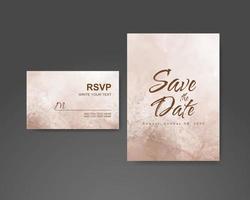 Wedding invitation with abstract watercolor background vector