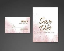 Wedding invitation with abstract watercolor background vector