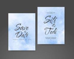 Wedding invitation with abstract watercolor background vector