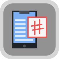 Hashtag Vector Icon Design