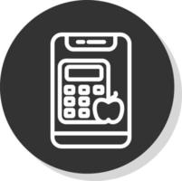 diseño de icono de vector de calculadora de calorías