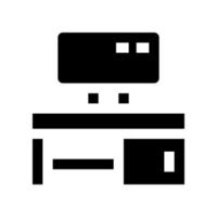 computer desk icon for your website, mobile, presentation, and logo design. vector