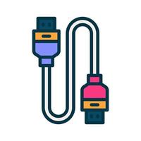 USB cable icono para tu sitio web, móvil, presentación, y logo diseño. vector