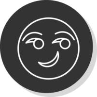 Smirking Face Vector Icon Design