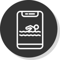 diseño de icono de vector de natación