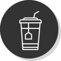 diseño de icono de vector de té helado