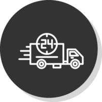 24 Hours Delivery Vector Icon Design